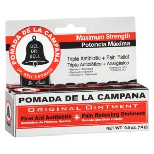 Pomada De La Campana First Aid Antibiotic/Pain Relieving Ointment - 0.5 oz