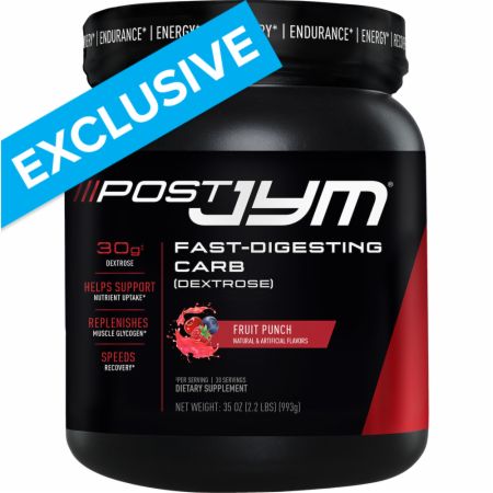 Post JYM Fast-Digesting Carb Fruit Punch 30 Servings - Post-Workout Recovery JYM Supplement Science