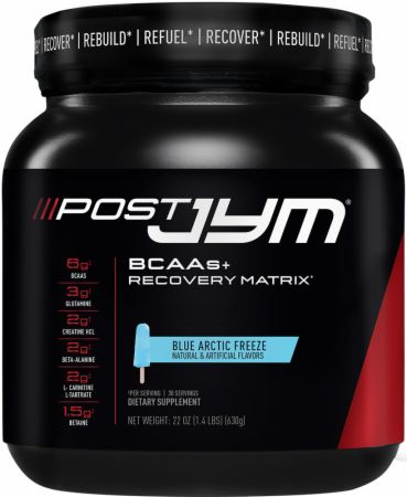 Post JYM Recovery and Active BCAAs Powder Blue Arctic Freeze 30 Servings - Post-Workout Recovery JYM Supplement Science