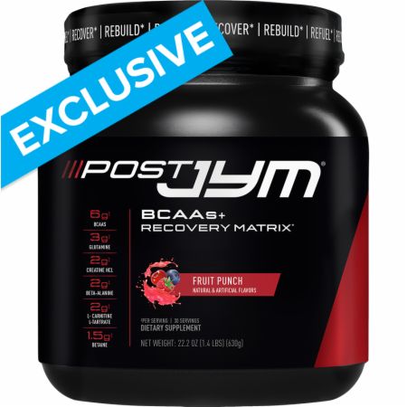 Post JYM Recovery and Active BCAAs Powder Fruit Punch 30 Servings - Post-Workout Recovery JYM Supplement Science