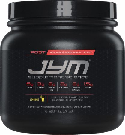 Post JYM Recovery and Active BCAAs Powder Lemonade 30 Servings - Post-Workout Recovery JYM Supplement Science