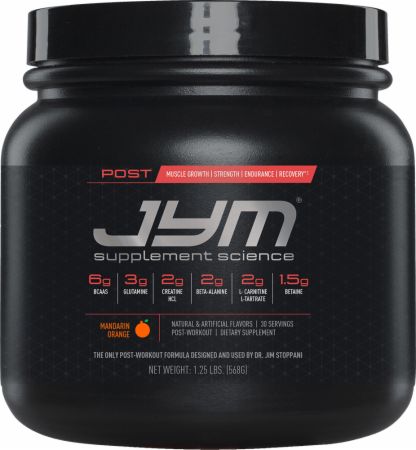 Post JYM Recovery and Active BCAAs Powder Mandarin Orange 30 Servings - Post-Workout Recovery JYM Supplement Science