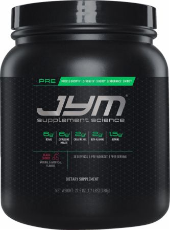 Pre JYM Pre Workout Powder Black Cherry 30 Servings - Pre-Workout JYM Supplement Science