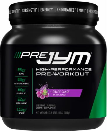 Pre JYM Pre Workout Powder Grape Candy 20 Servings - Pre-Workout JYM Supplement Science