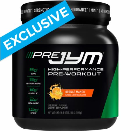 Pre JYM Pre Workout Powder Orange Mango 20 Servings - Pre-Workout JYM Supplement Science