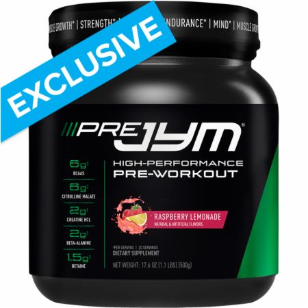 Pre JYM Pre Workout Powder Raspberry Lemonade 20 Servings - Pre-Workout JYM Supplement Science