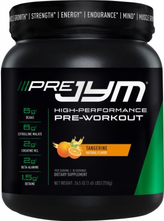 Pre JYM Pre Workout Powder Tangerine 30 Servings - Pre-Workout JYM Supplement Science