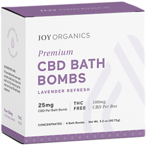 Premium CBD Hemp Extract Bath Bombs - 25 MG Per Bath Bomb - Lavender Refresh (4 Bath Bombs)