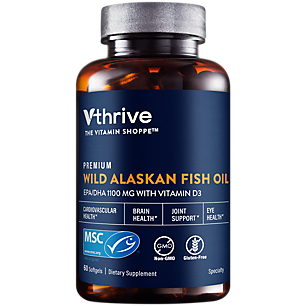 Premium Wild Alaskan Fish Oil with Vitamin D3 - DHA 275mg / 825mg EPA (60 Softgels)