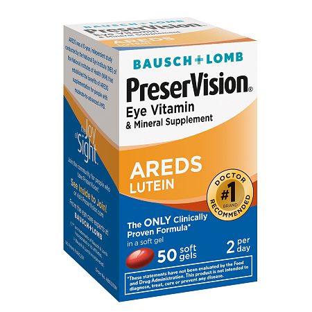 PreserVision Eye Vitamin and Mineral Supplement with AREDS Lutein, Softgels - 50.0 ea