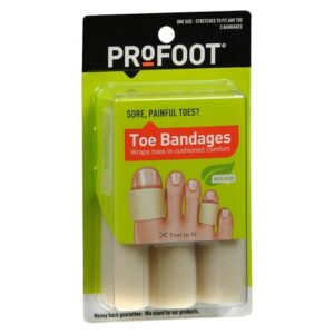 Profoot Care Toe Bandages, Medium, 4" Lengths One Size - 3.0 ea