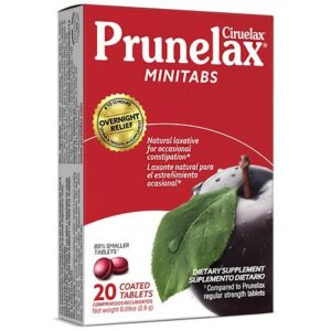 Prunelax Ciruelax Minitabs Natural Laxative, Coated Tablets - 20.0 ea