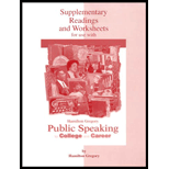 Public Speaking / Supplement Readings