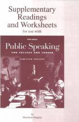 Public Speaking, Supplemental Reading and Worksheets