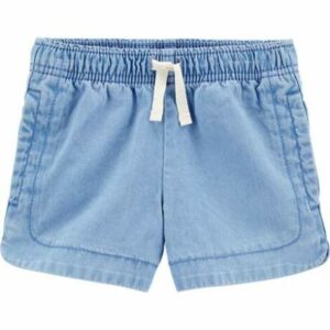 Pull-On Chambray Shorts