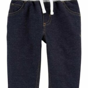 Pull-On Knit Denim Pants