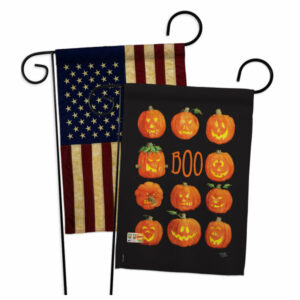 Pumpkins Boo Fall Halloween Garden Flags Pack