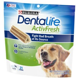 Purina DentaLife ActivFresh Large Breed Dog Daily Oral Chews Chicken - 24.1 oz