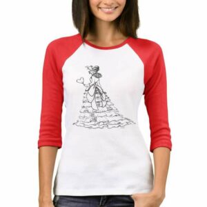 Queen of Hearts Raglan T-Shirt for Women Art of Disney Villains Designer Collection