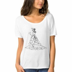 Queen of Hearts Slouchy Boyfriend T-shirt Art of Disney Villains Designer Collection Women