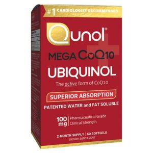 Qunol Mega CoQ10 10 Ubiquinol Dietary Supplement Softgels - 60.0 ea