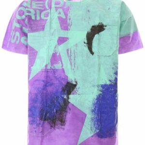 RAF SIMONS HANDPAINTED HOSPITAL T-SHIRT OS Purple, Green, Black