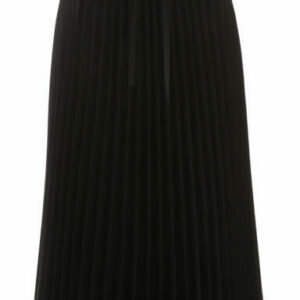 RED VALENTINO PLEATED MIDI SKIRT 42 Black