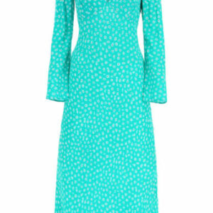 RIXO LONDON ARIELLE LONG DRESS S Green, White