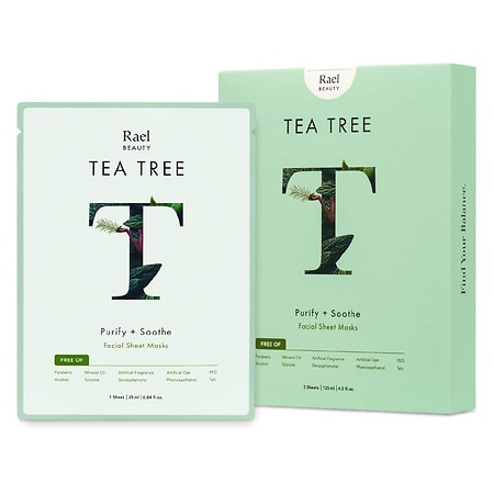 Rael Beauty Tea Tree Facial Sheet Masks - 5.0 ea