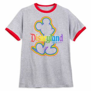 Rainbow Disney Collection Mickey Mouse Ringer T-Shirt Unisex Disneyland 2020