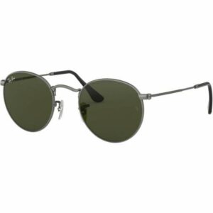 Ray-Ban Round Metal Sunglasses Silver/Green - Case Sunglasses at Academy Sports