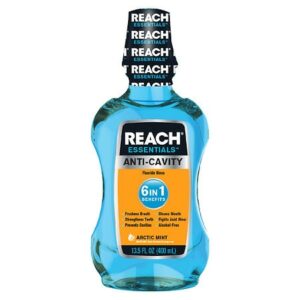 Reach Essentials Anti-Cavity 6 in 1 Benefits Mouthwash Arctic Mint - 13.5 oz
