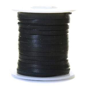 Realeather Deerskin Lace black 1 8 in. x 50 ft. spool