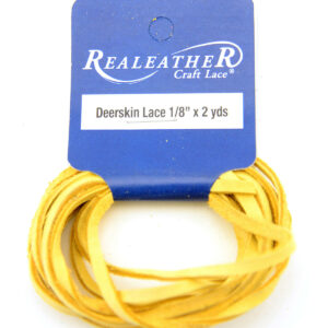 Realeather Deerskin Lace buckskin 1 8 in. x 2 yds. Hank