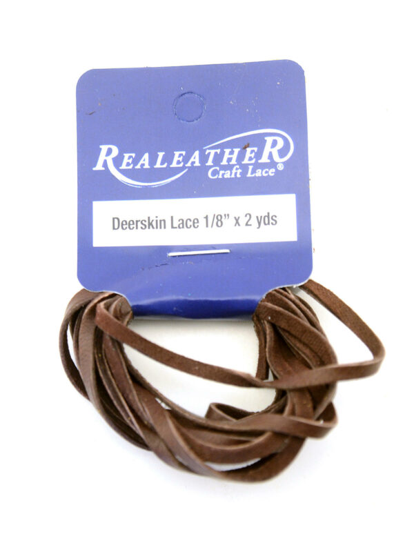 Realeather Deerskin Lace chocolate 1 8 in. x 2 yds. Hank