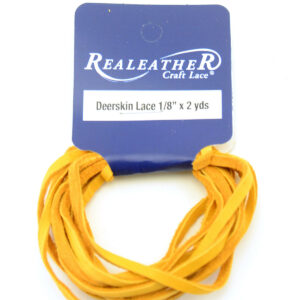 Realeather Deerskin Lace gold 1 8 in. x 2 yds. Hank