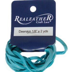 Realeather Deerskin Lace turquoise 1 8 in. x 2 yds. Hank