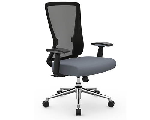 Realspace Levari Faux Leather Mid-Back Task Chair, Gray/Black