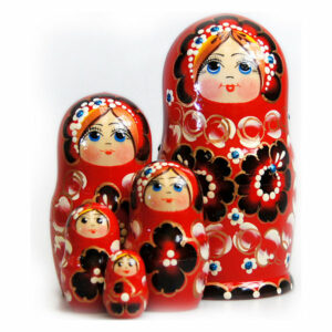 Red Floral Doll 5N, 6"