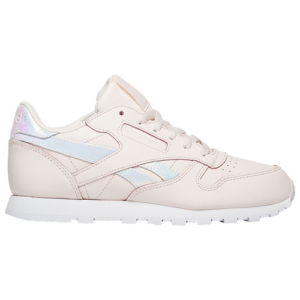 Reebok Boys Reebok Classic Leather - Boys' Grade School Running Shoes Pink/Iridescent Size 05.5