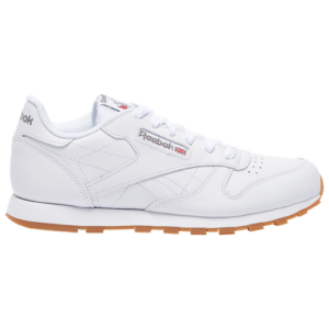 Reebok Boys Reebok Classic Leather - Boys' Grade School Running Shoes White/Gum Size 06.5