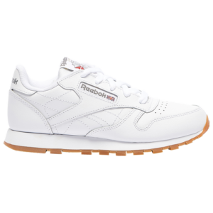 Reebok Boys Reebok Classic Leather - Boys' Preschool Running Shoes White/Gum Size 13.5