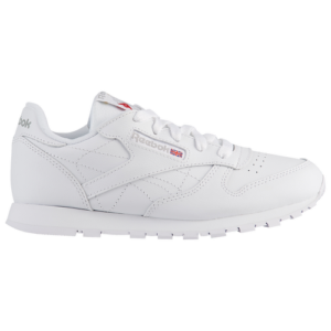 Reebok Boys Reebok Classic Leather - Boys' Preschool Running Shoes White/White/White Size 12.0