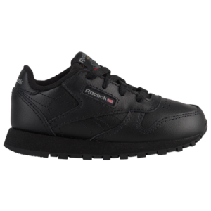 Reebok Boys Reebok Classic Leather - Boys' Toddler Running Shoes Black/Black/Black Size 08.0