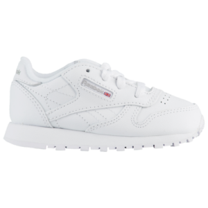 Reebok Boys Reebok Classic Leather - Boys' Toddler Running Shoes White/White/White Size 03.0