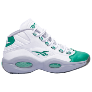 Reebok Mens Reebok Question Mid Gridiron - Mens Basketball Shoes White/Green/Grey Size 08.5