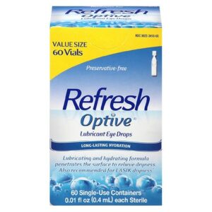 Refresh Optive Preservative-Free Lubricant Eye Drops Single Use Containers - 0.01 fl oz x 60 pack