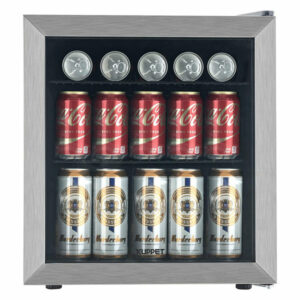 Refrigerator Mini Beer Beverage Fridge Glass Door Black & 62 Can Bever