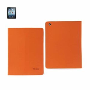 Reiko - Denim Texture Fitting Case for Apple iPad 3 - Orange