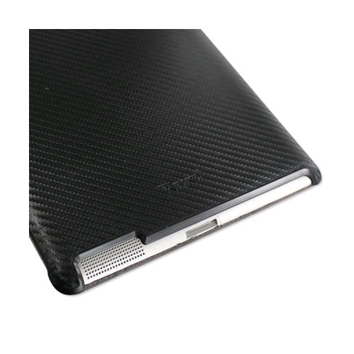 Reiko - Stripes Pattern Fitting Case for Apple iPad 2 - Black